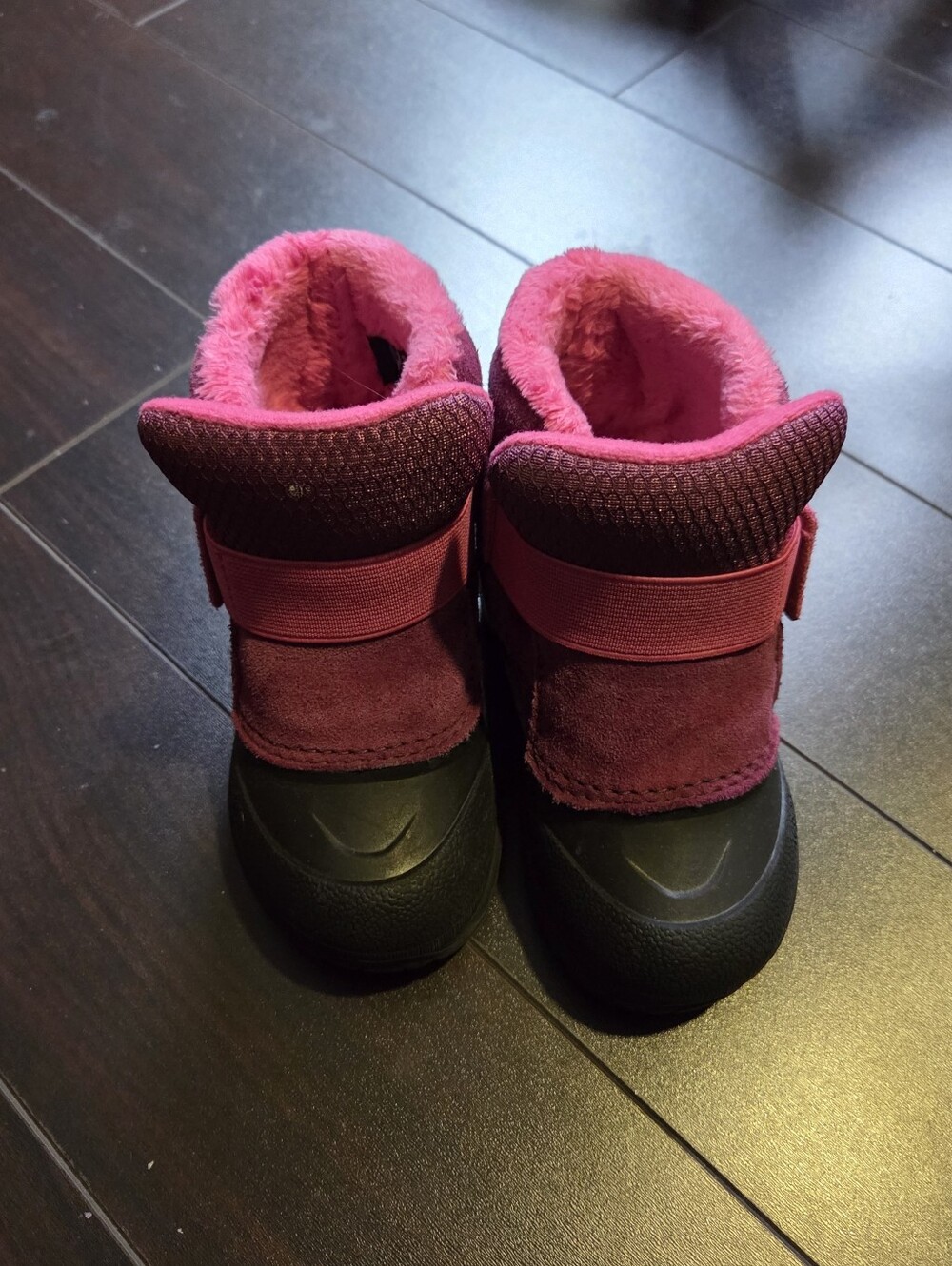 Sorel Kids Pink and Black Insulated Rain Boots